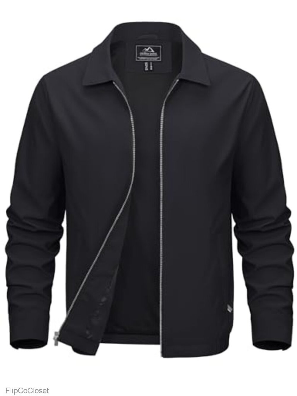 Men's Lightweight Windproof Full Zip Casual Jacket with Pockets